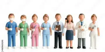 Eine Gruppe von Personen die in einer Zahnarzt Praxis arbeiten